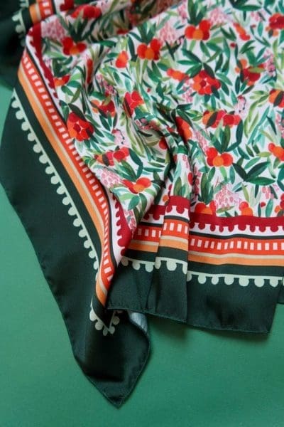 Foulard - Arbousier - Foulards & Co - Carole Rampinetta - IMG scaled