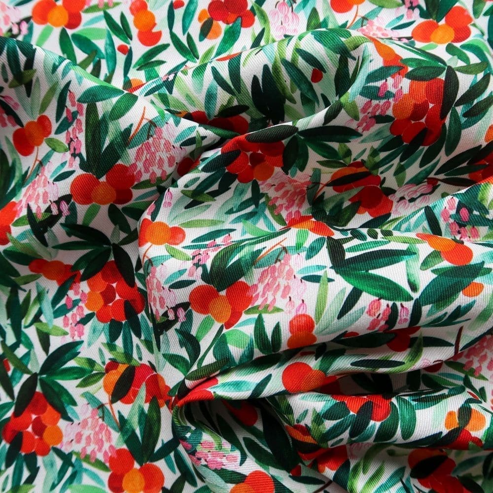 Twill de viscose - Arbousier - Tissus - Carole Rampinetta - R Produit TwillViscose Arbousier scaled