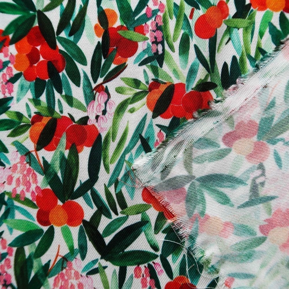 Twill de viscose - Arbousier - Tissus - Carole Rampinetta - R Produit TwillViscose Arbousier scaled