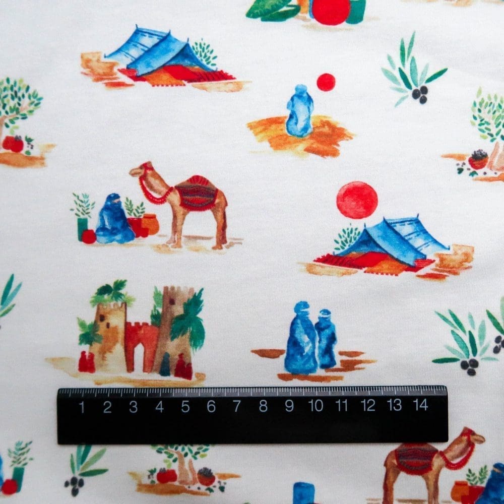 Jersey de coton bio - Touaregs - Tissus - Carole Rampinetta - R Produit JerseyBio Touaregs scaled