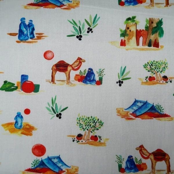 Satin de coton - Touaregs - Tissus - Carole Rampinetta - R Produit Popeline Touaregs scaled