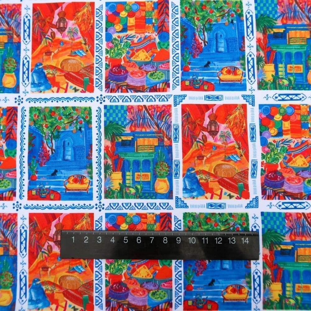 Tissu short de bain - Habibi - Nouvelle collection Habibi - Carole Rampinetta - R ShortBain Maroc scaled