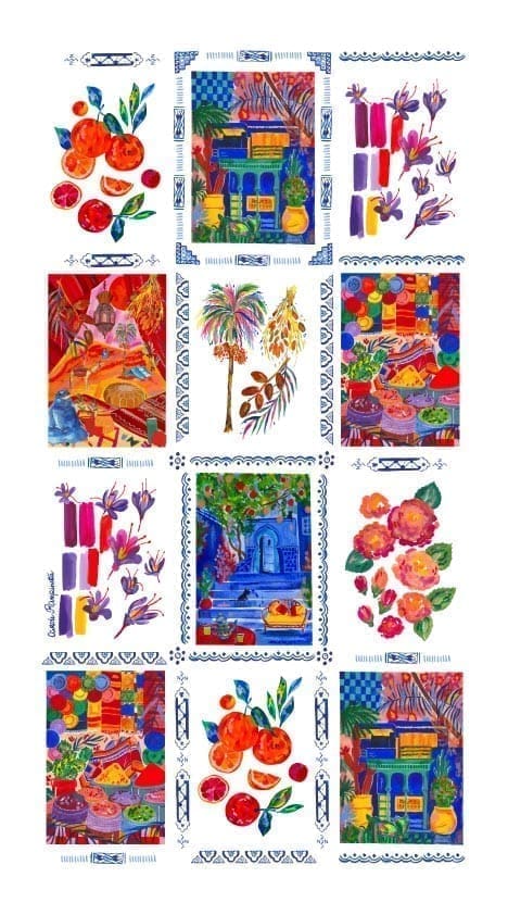 Serviette de plage - Taliouine - Serviette de plage - Carole Rampinetta - R Serviette de plage Habibi