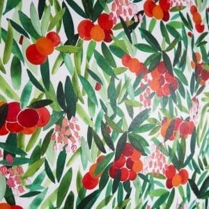 Papier peint - Arbousier - PRE COMMANDE - Papier peint - Carole Rampinetta - R Papier peint Arboubou WEB scaled