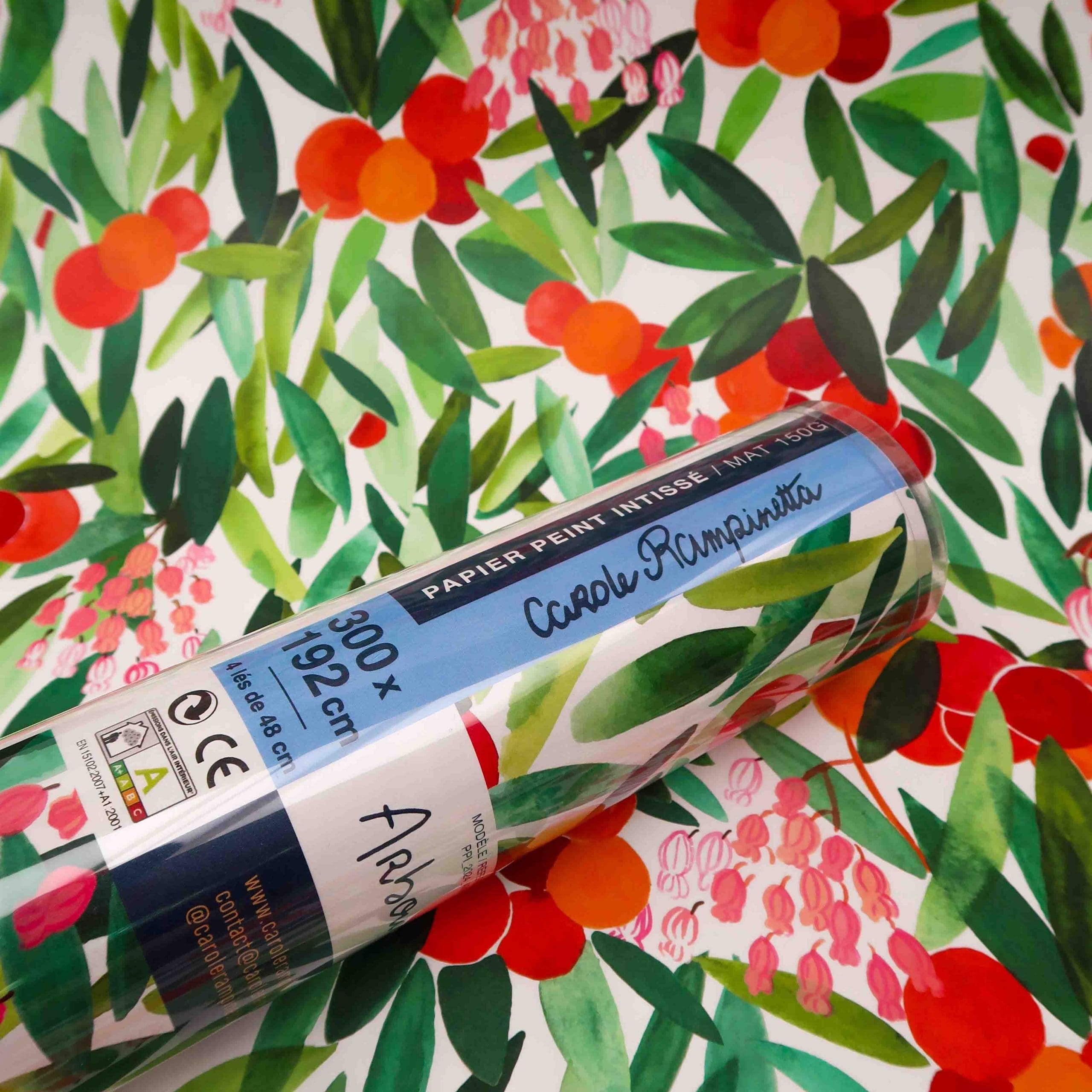 Papier peint - Arbousier - PRE COMMANDE - Papier peint - Carole Rampinetta - R Papier peint Arboubou WEB scaled