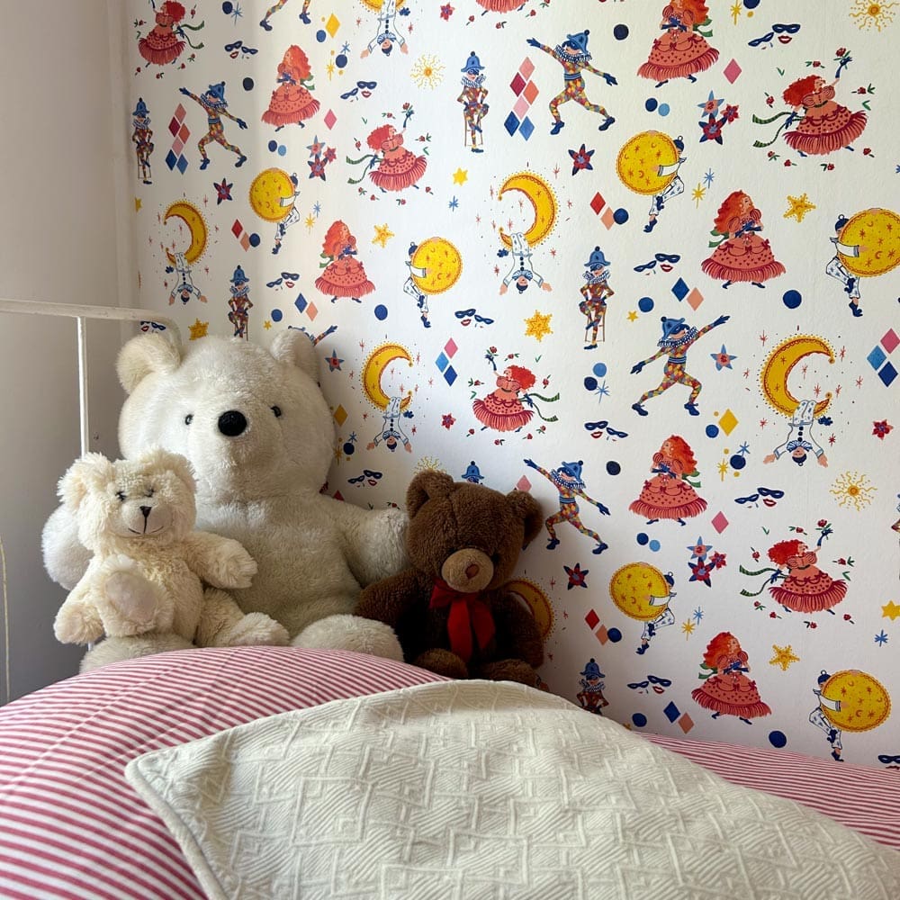 Papier peint - Echantillon - Commedia - Papier peint - Carole Rampinetta - R PapierPeint Commedia WEB