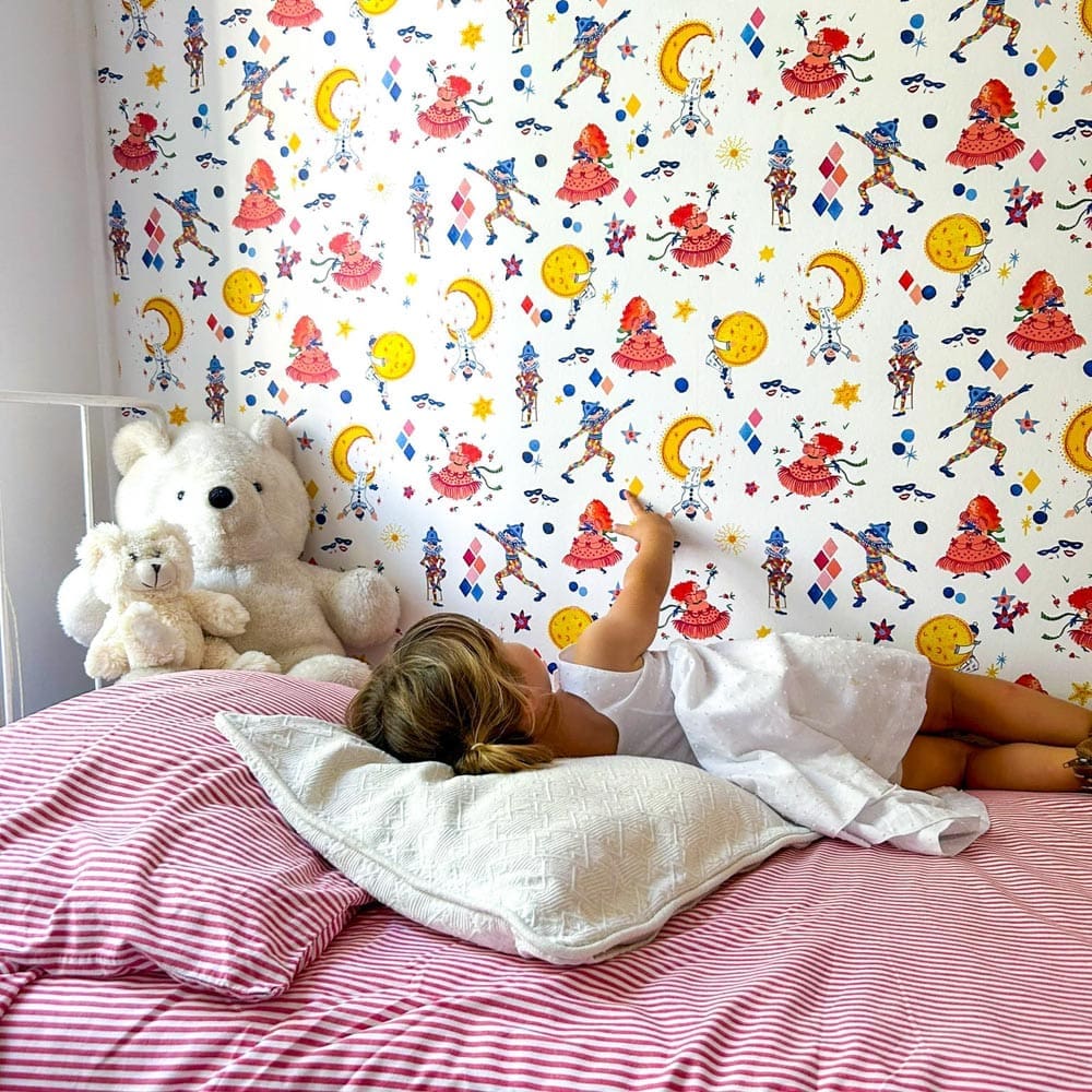 Papier peint - Echantillon - Commedia - Papier peint - Carole Rampinetta - R PapierPeint Commedia WEB