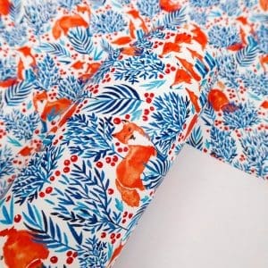 Papier peint - Echantillon - Renards bleus - Papier peint - Carole Rampinetta - R PapierPeint RenardsBleus scaled