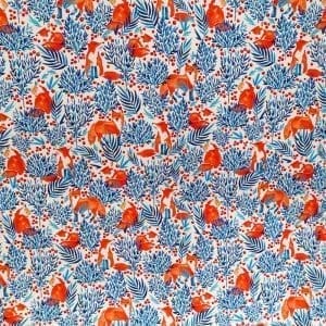 Papier peint - Echantillon - Renards bleus - Papier peint - Carole Rampinetta - R PapierPeint Renards WEB