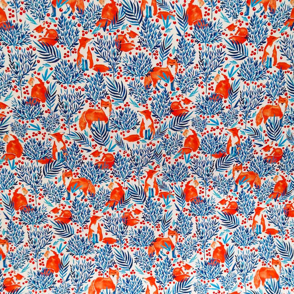 Papier peint - Echantillon - Renards bleus - Papier peint - Carole Rampinetta - R PapierPeint Renards WEB