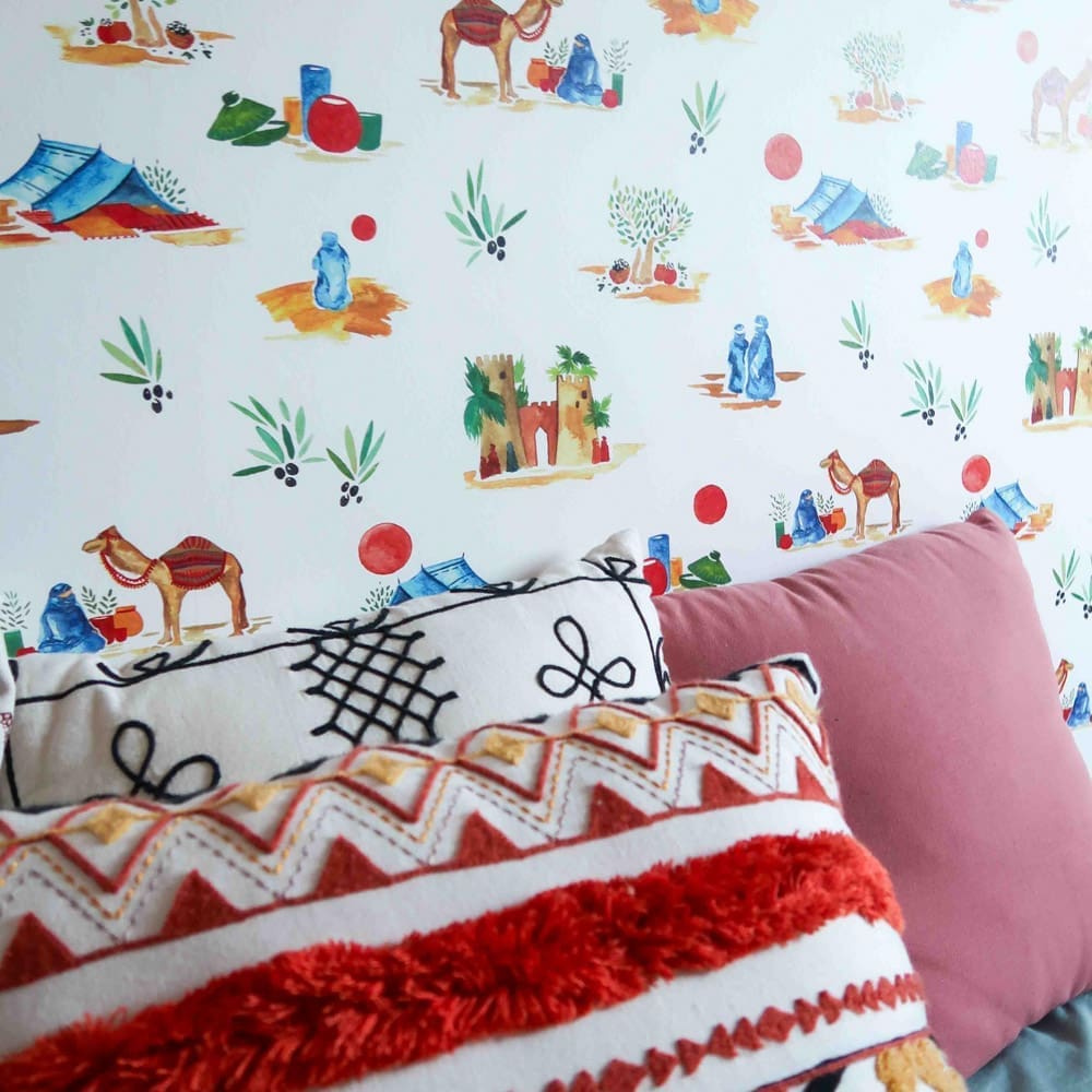 Papier peint - Echantillon - Bergamote - Papier peint - Carole Rampinetta - R PapierPeint Touaregs WEB