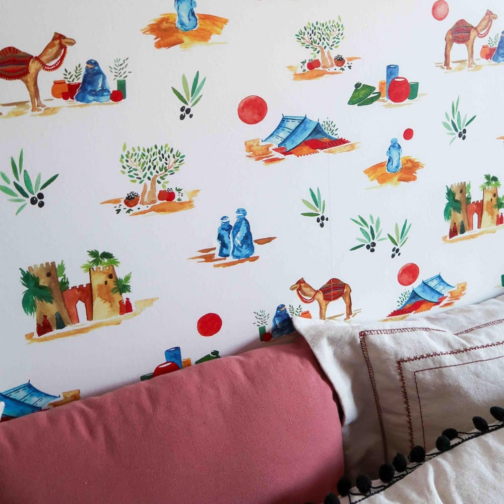 Papier peint - Echantillon - Bergamote - Papier peint - Carole Rampinetta - R PapierPeint Touaregs WEB