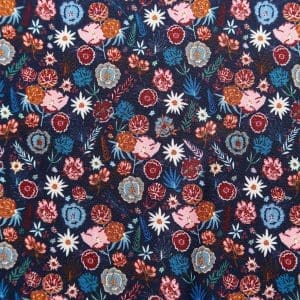 Twill de viscose - Bouquet navy - Tissus - Carole Rampinetta - IMG scaled