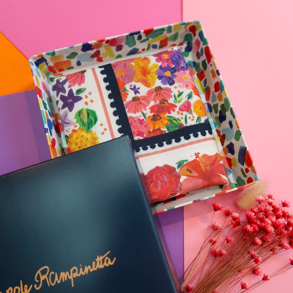 Bandana - Fleurs d'été - Foulards & Co - Carole Rampinetta - R Bandana Fleurs dete WEB