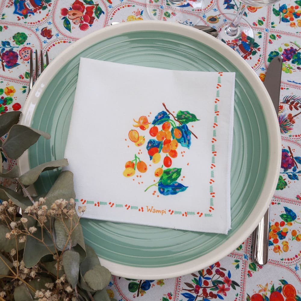 Serviette de table - Collection Tutti Frutti - PRECOMMANDE - Collection Tutti Frutti - Carole Rampinetta - R ServietteTable TuttiFrutti WEB