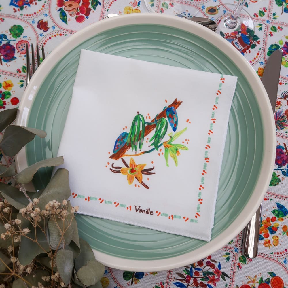 Serviette de table - Collection Tutti Frutti - PRECOMMANDE - Collection Tutti Frutti - Carole Rampinetta - R ServietteTable TuttiFrutti WEB