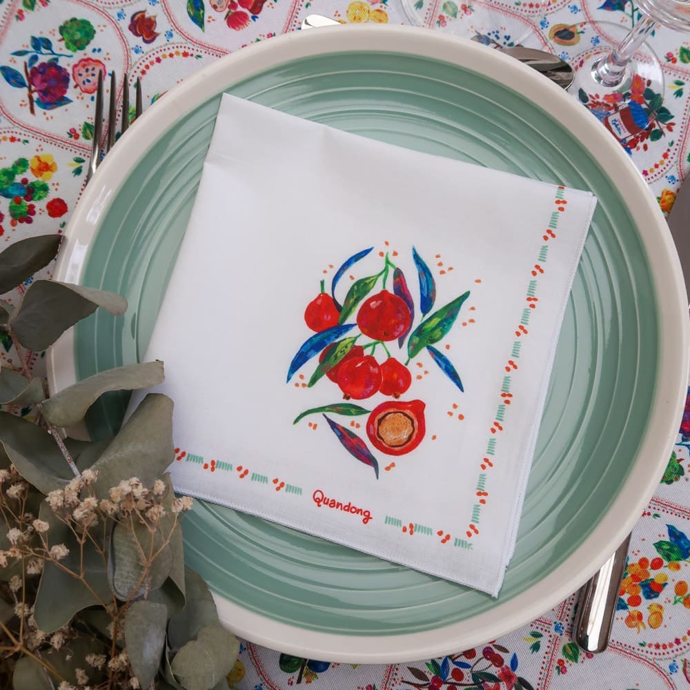 Serviette de table - Collection Tutti Frutti - PRECOMMANDE - Collection Tutti Frutti - Carole Rampinetta - R ServietteTable TuttiFrutti WEB