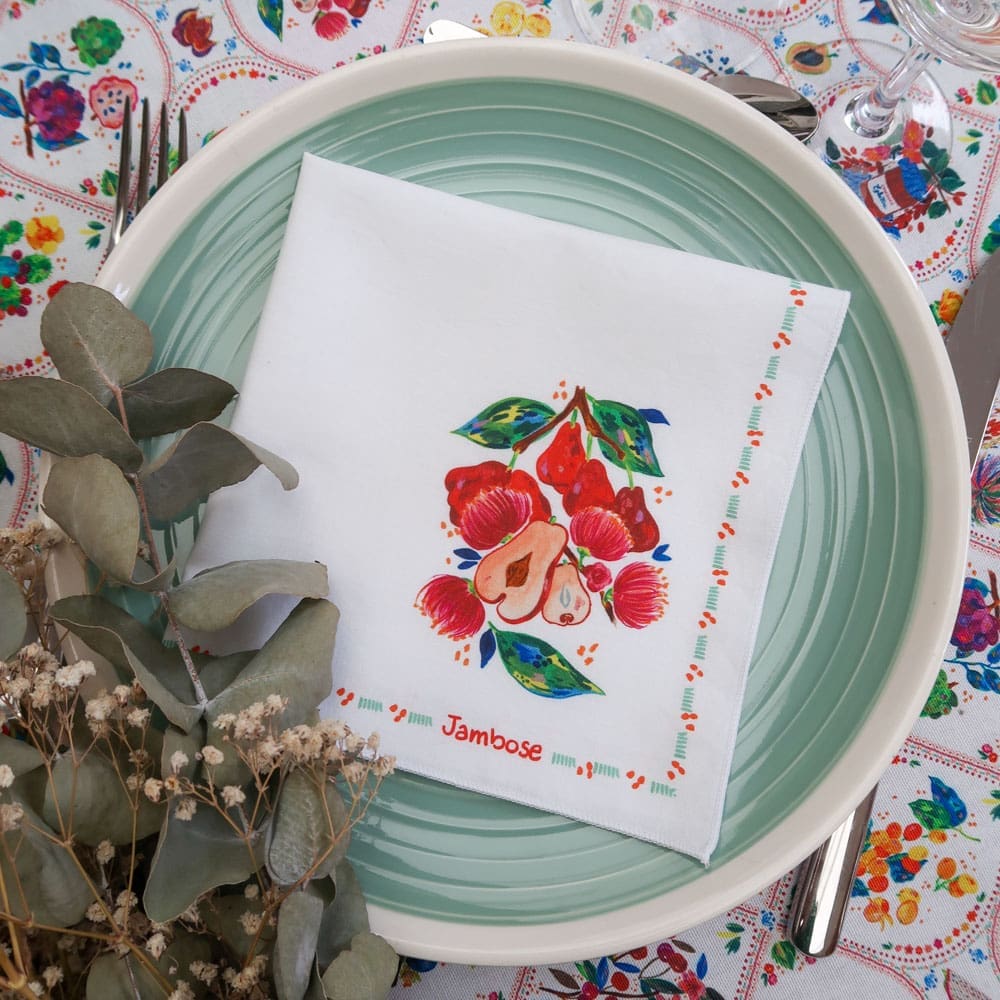Serviette de table - Collection Tutti Frutti - PRECOMMANDE - Collection Tutti Frutti - Carole Rampinetta - R ServietteTable TuttiFrutti WEB