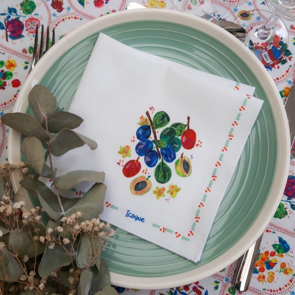 Serviette de table - Collection Tutti Frutti - PRECOMMANDE - Collection Tutti Frutti - Carole Rampinetta - R ServietteTable TuttiFrutti WEB