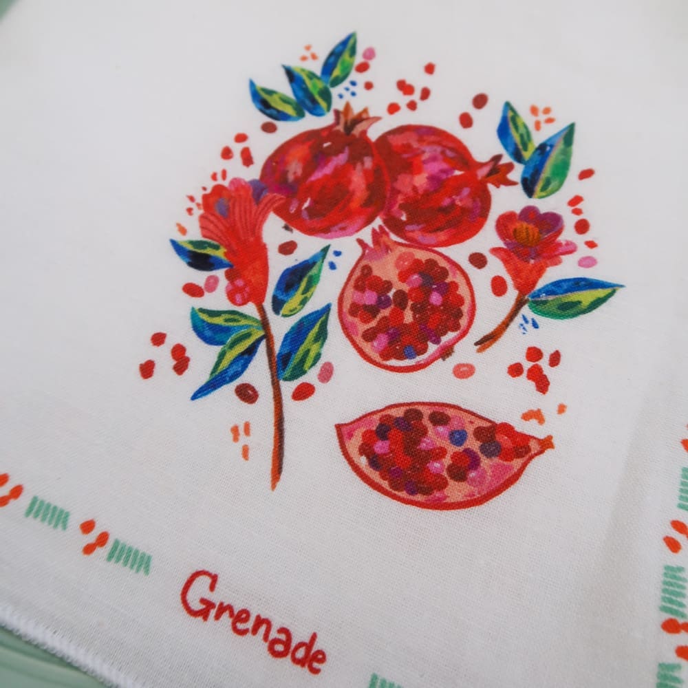 Serviette de table - Collection Tutti Frutti - PRECOMMANDE - Collection Tutti Frutti - Carole Rampinetta - R ServietteTable TuttiFrutti WEB