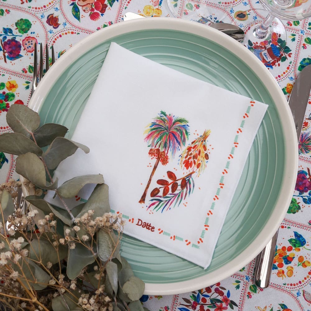 Serviette de table - Collection Tutti Frutti - PRECOMMANDE - Collection Tutti Frutti - Carole Rampinetta - R ServietteTable TuttiFrutti WEB