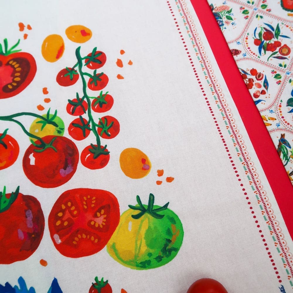Torchons de cuisine - Lot de 3 - Tomate - Collection Tutti Frutti - Carole Rampinetta - R Torchon Tomate WEB