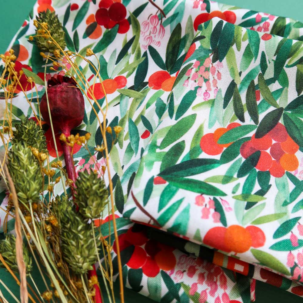 Bandana - Arbousier - Foulards & Co - Carole Rampinetta - R bandana ARBOUSIER WEB