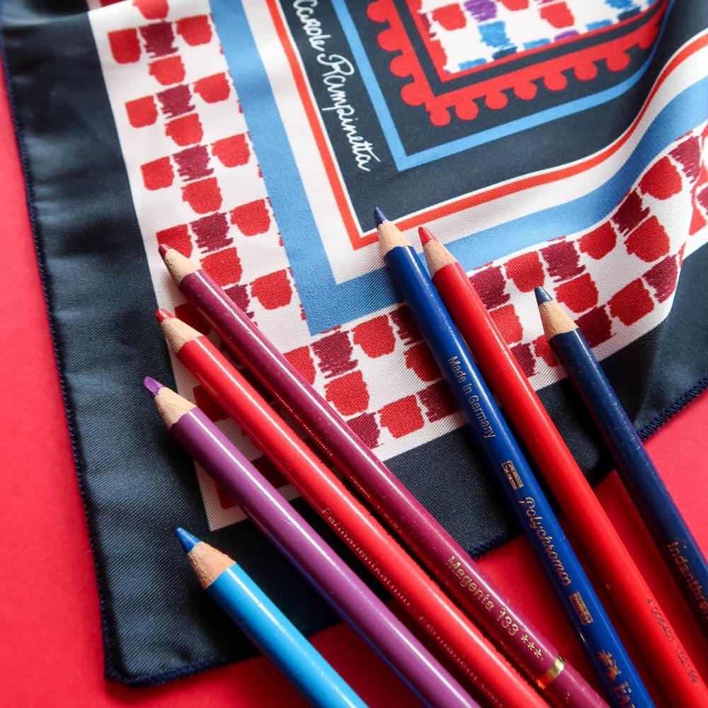 Foulard - Back to school - Foulards & Co - Carole Rampinetta - R foulard BACKTOSCHOOL WEB