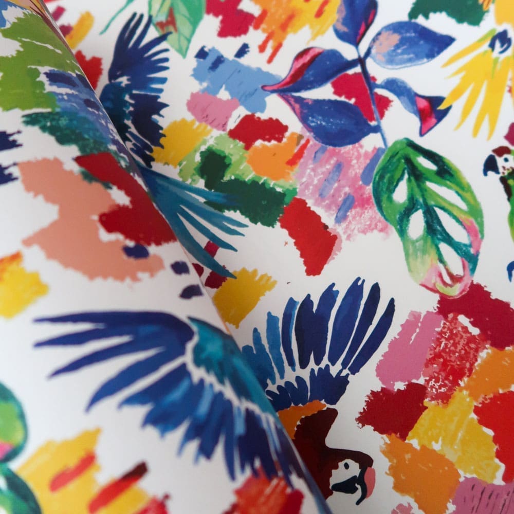 Papier peint - Echantillon - Faisans Dorés - Papier peint - Carole Rampinetta - R PapierPeint Amazonia WEB