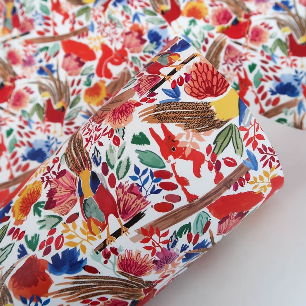 Papier peint - Echantillon - Faisans Dorés - Papier peint - Carole Rampinetta - R PapierPeint FaisansDorés WEB