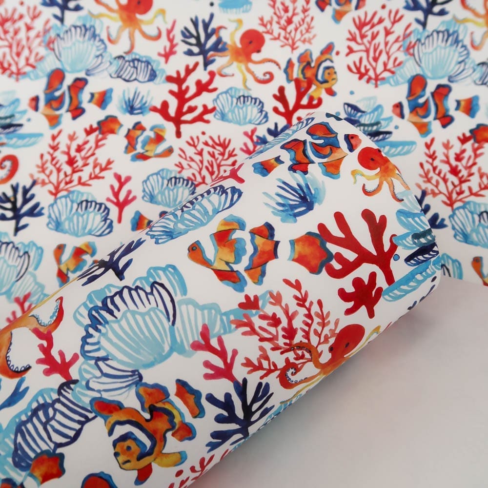 Papier peint - Echantillon - Faisans Dorés - Papier peint - Carole Rampinetta - R PapierPeint FondsMarins WEB