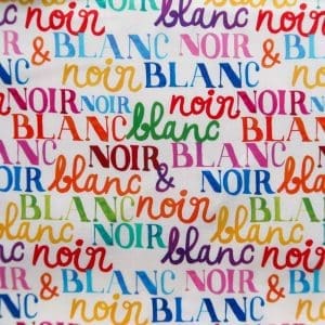 Satin de coton - Fleurs d'été - Tissus - Carole Rampinetta - R SatinCoton NoirBlanc