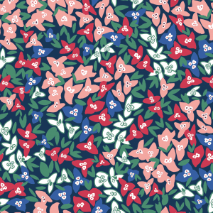 COUPON 115x150cm - Popeline de coton bio - Bougainvilliers