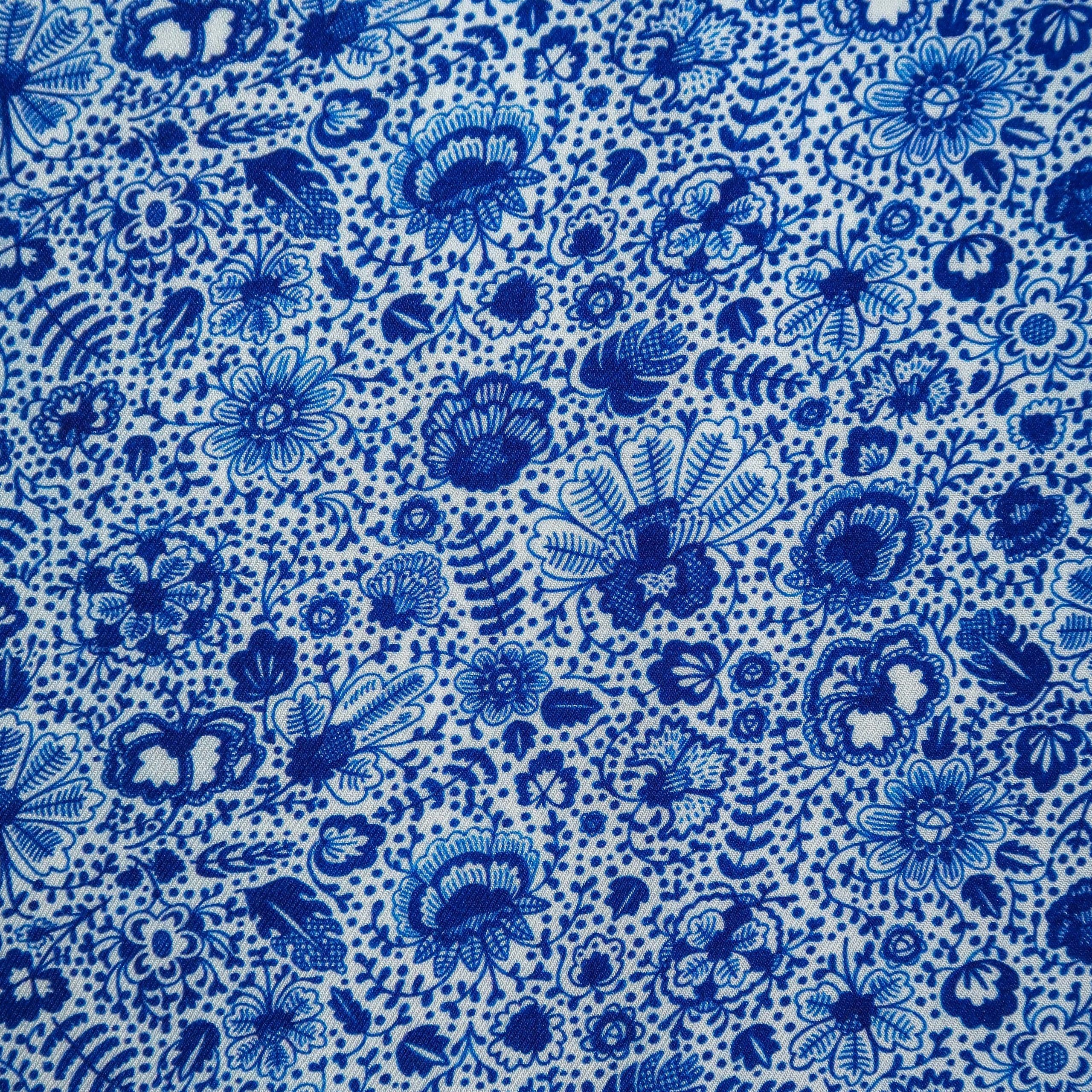 Twill de viscose - Blue Delft - Tissus - Carole Rampinetta - R Produit TwillViscose BlueDelft