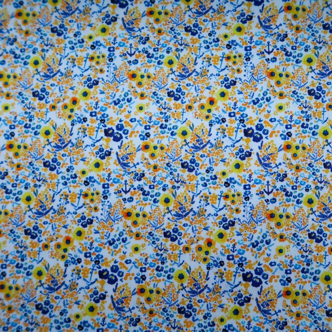 Satin de coton - Mimosa Marin