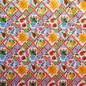 Pr&eacute;-Commande - Satin de coton - Majolique Carreaux