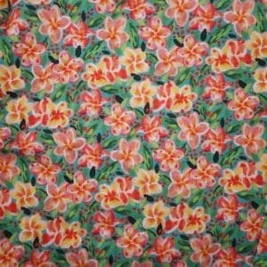 Jersey de coton - Frangipanier Turquoise