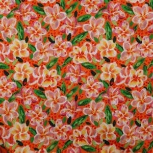 Pr&eacute;-commande - Lycra bi stretch - Frangipanier Orange