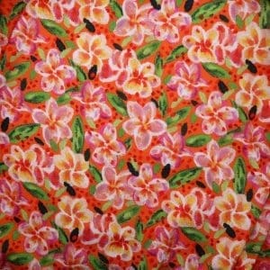 Pré-commande - Twill de viscose - Frangipanier orange