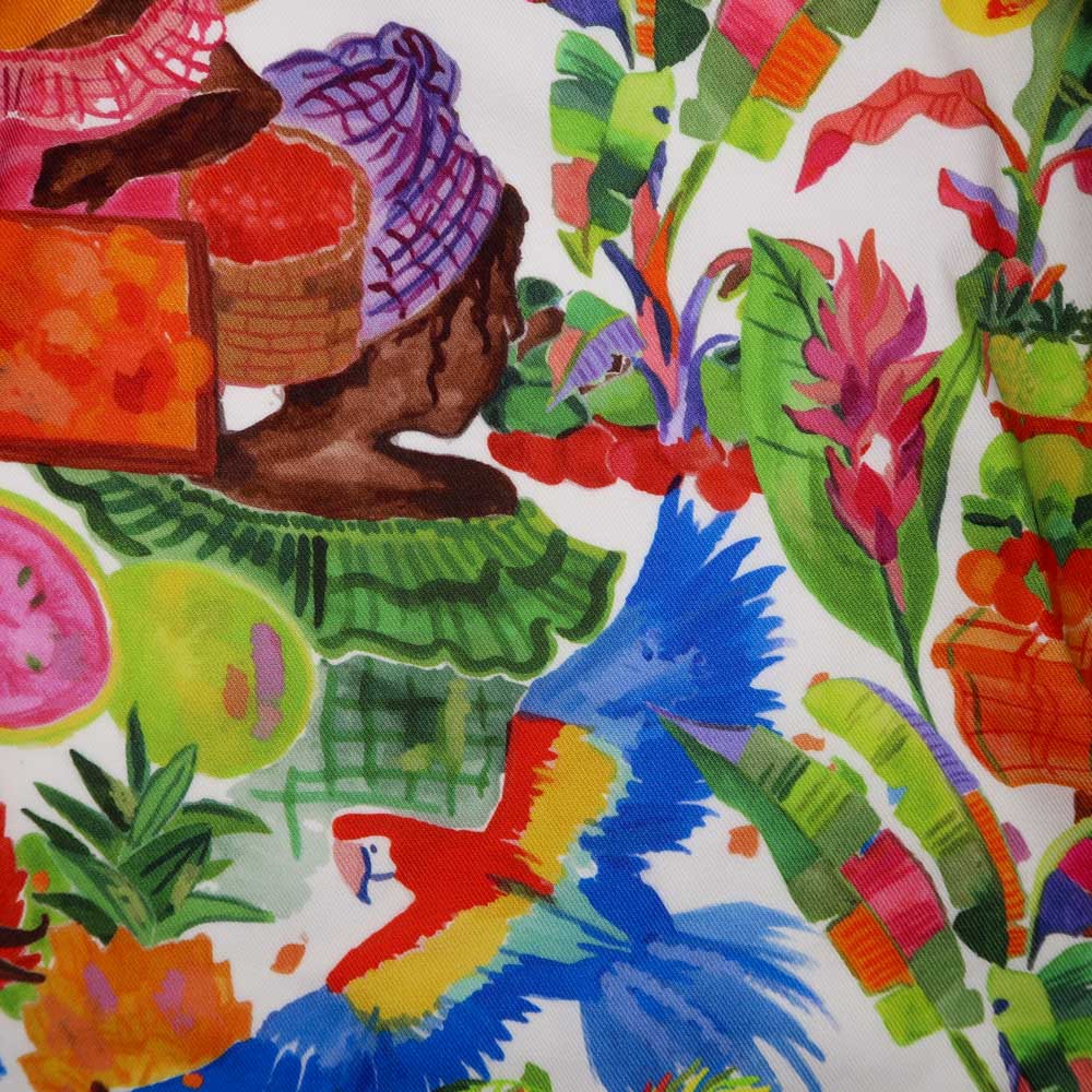 Pré-commande - Twill de viscose - Marché aux fruits